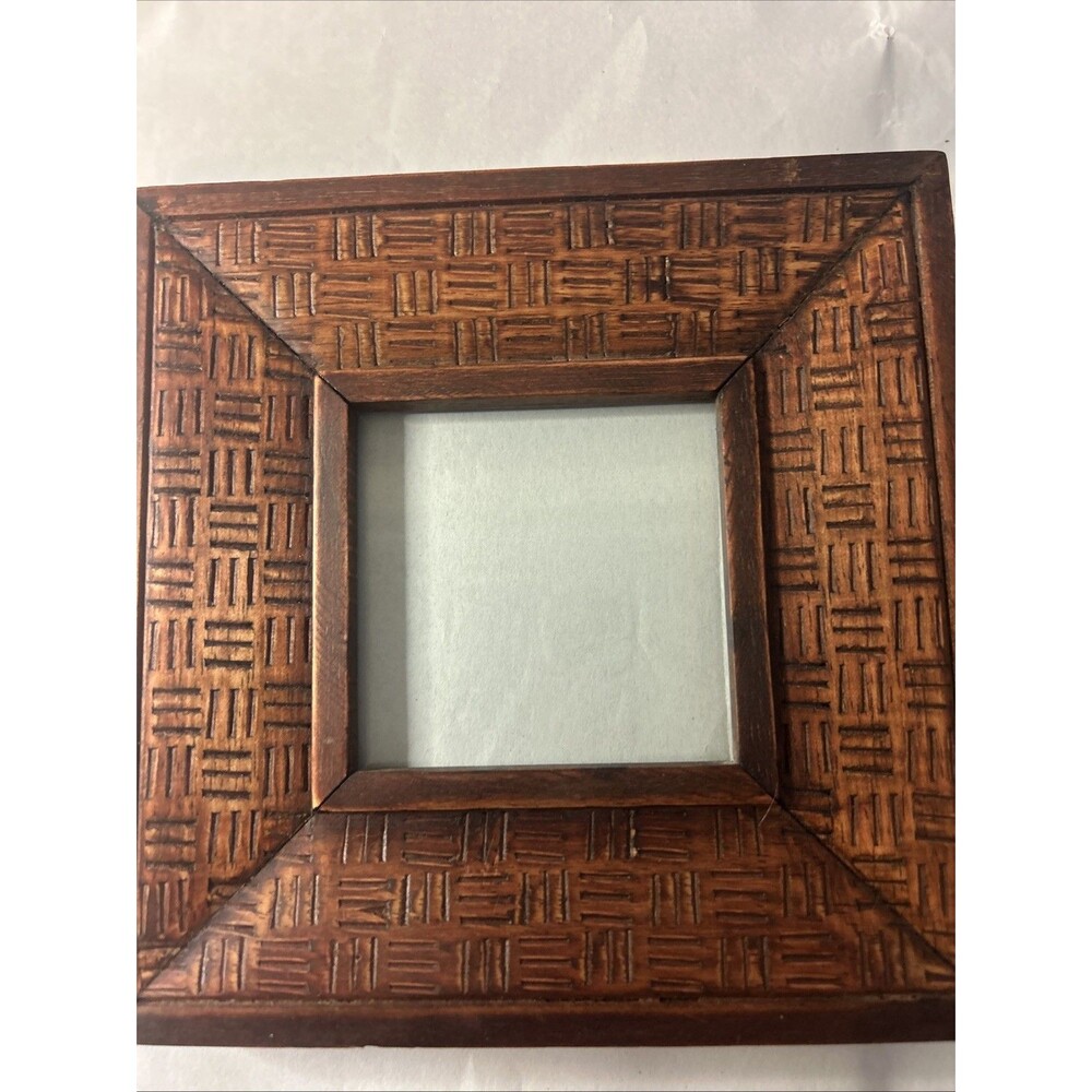 Brown Geometric Accent Picture Wood Frame